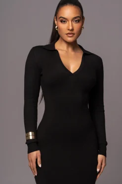 Black Bellinda Collar Maxi Dress