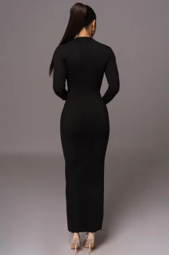 Black Bellinda Collar Maxi Dress