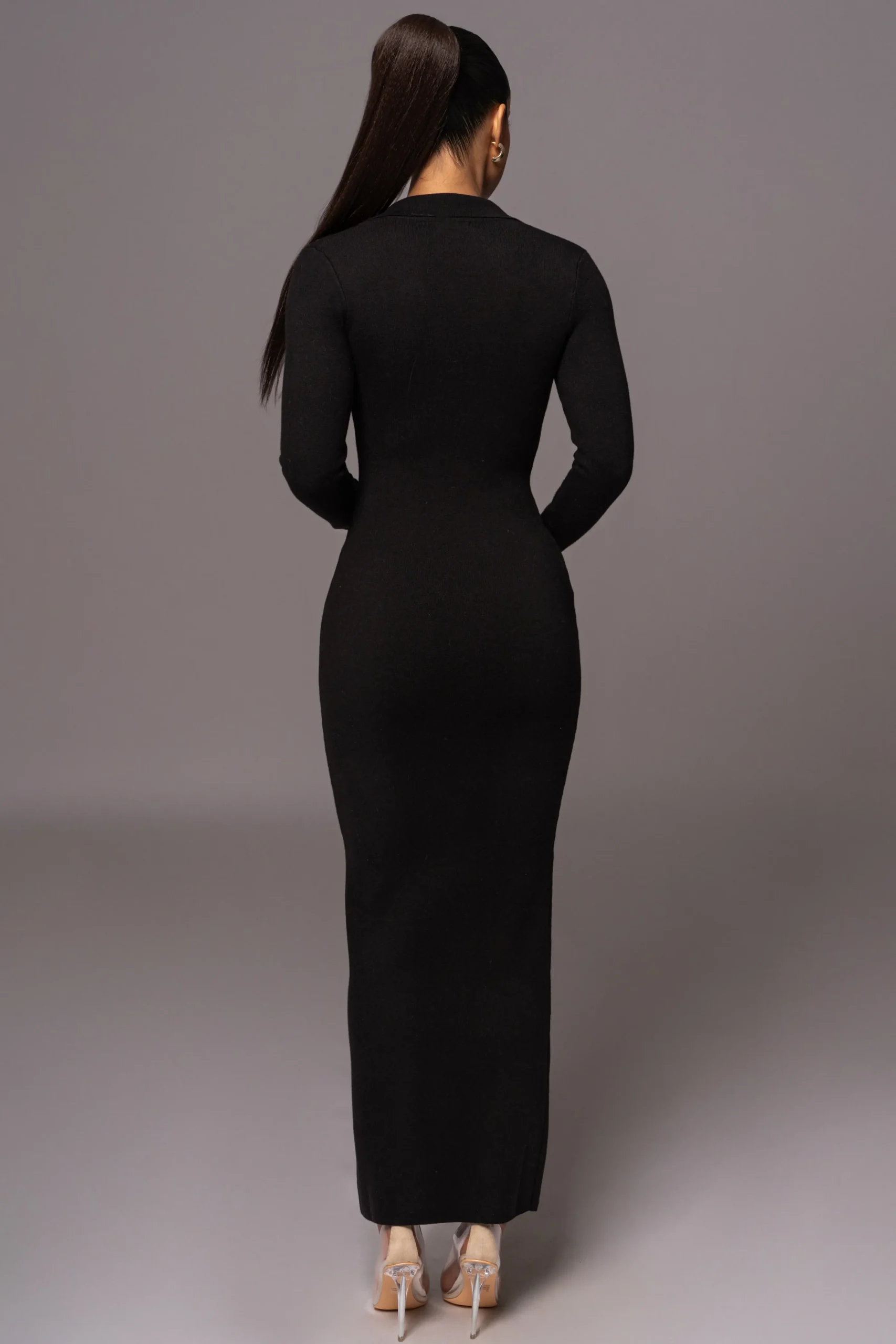 Black Bellinda Collar Maxi Dress