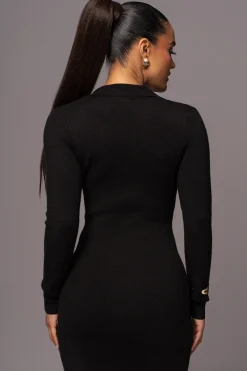 Black Bellinda Collar Maxi Dress