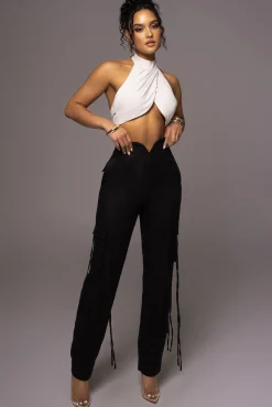 Black Better Half Linen Utility Pants