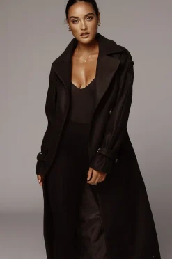 Black Beverly Trench Coat