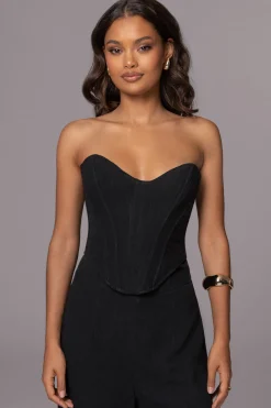 Black Beyond The Sea Linen Corset