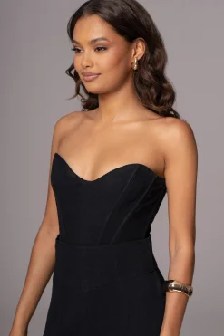 Black Beyond The Sea Linen Corset