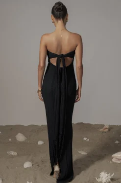 Black Blanca Strapless Maxi Dress