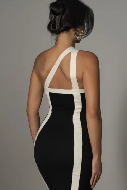 Black Breann Contrast Maxi Dress