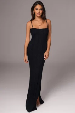 Black Cabana Views Crochet Dress