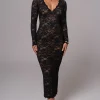 Black Canada Lace Maxi Dress