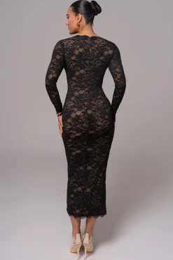 Black Canada Lace Maxi Dress