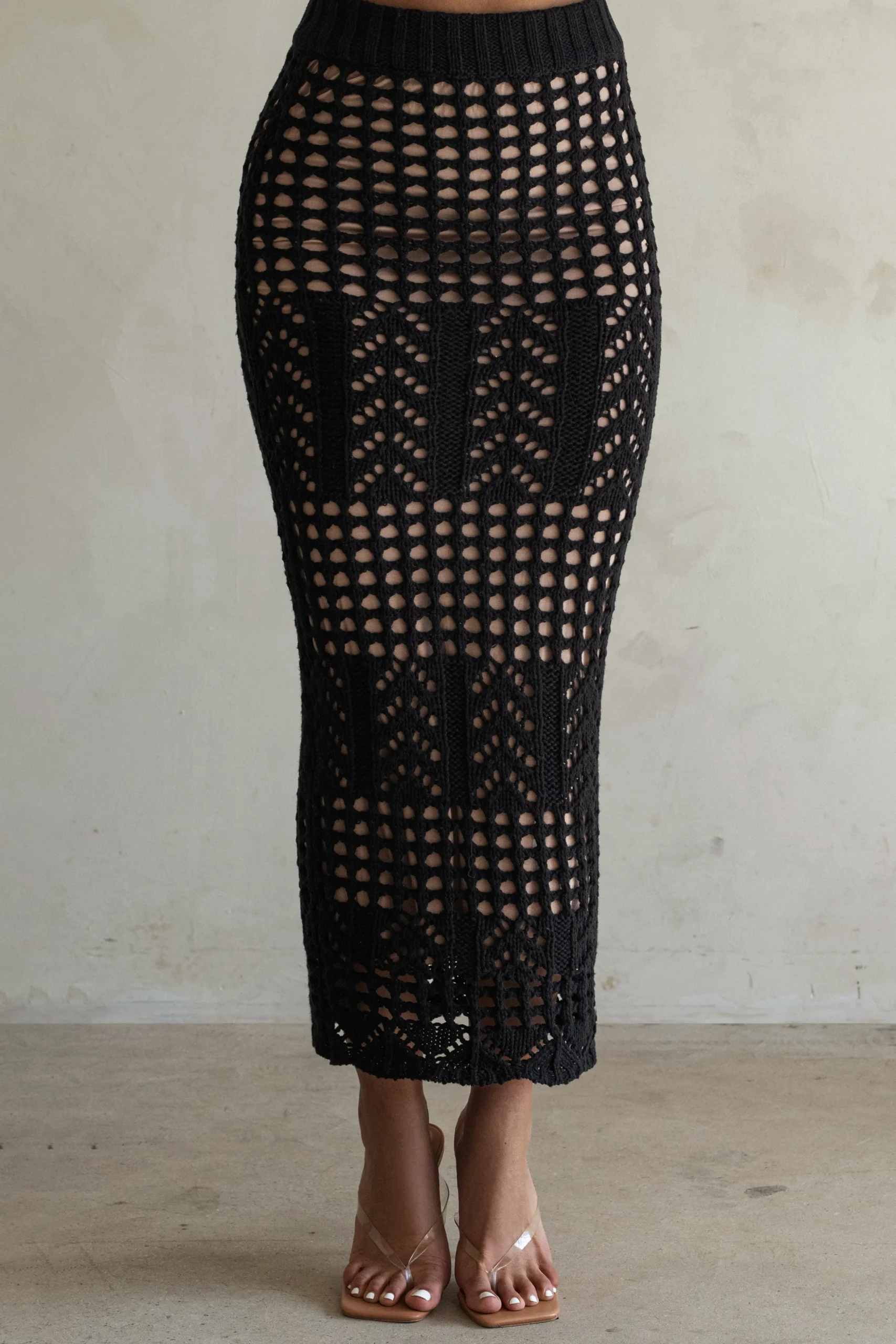 Black Caribbean Skies Skirt Set