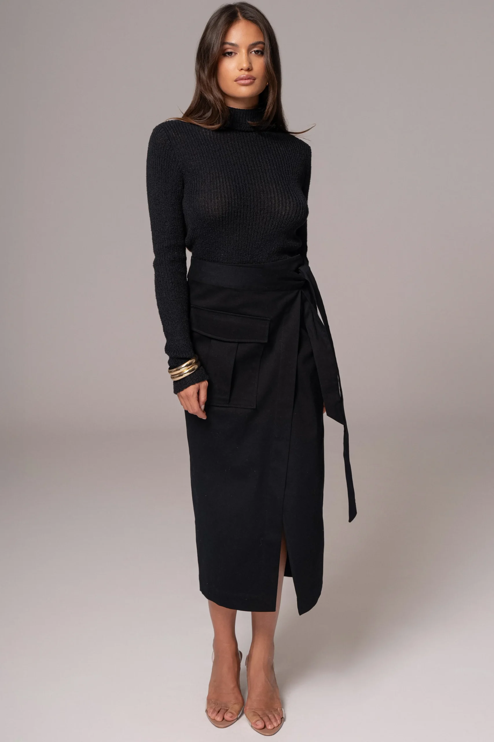 Black City Life Cargo Skirt