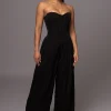 Black Clara Wide Leg Pleated Trousers