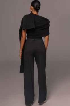 Black Classic High Rise Trousers