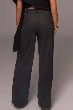 Black Classic High Rise Trousers