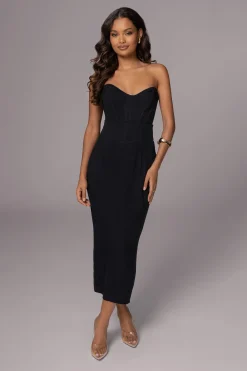 Black Coastland Linen Skirt