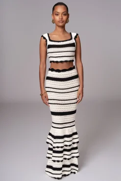 Black Corazon Ruffle Skirt Set