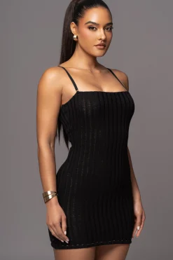 Black Cosmo Mini Dress
