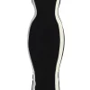 Black Donna Knit Midi Dress