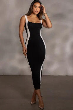 Black Donna Knit Midi Dress
