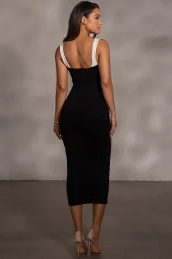 Black Donna Knit Midi Dress