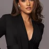 Black Drape Corset Bodysuit