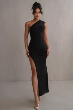 Black Eden One Shoulder Maxi Dress