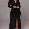 Black Emma Knit Maxi Dress