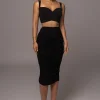 Black Extend Your Stay Skirt Set