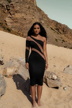 Black Eyes For You Midi Dress
