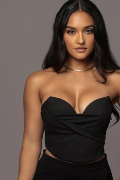 Black Falling For You Corset