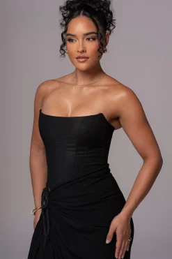 Black Fenix Reversible Linen Corset
