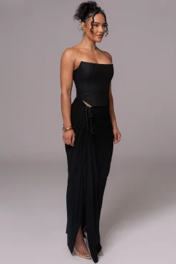 Black Fenix Reversible Linen Corset
