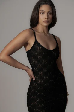 Black Gabriela Knit Maxi Dress