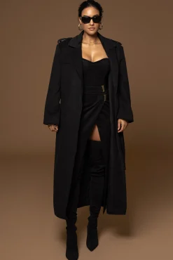 Black Gisele Slit Skirt