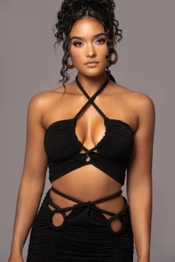 Black Go The Distance Skirt Set
