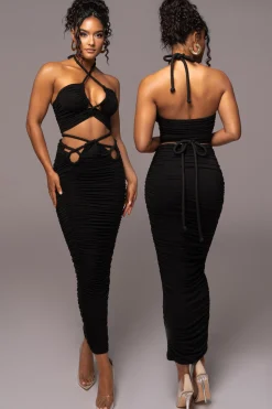 Black Go The Distance Skirt Set