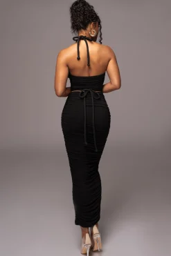 Black Go The Distance Skirt Set