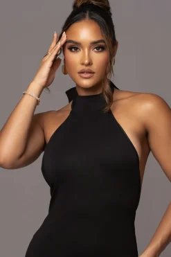 Black Golden Evening Maxi Gown