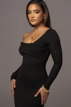 Black Harper Knit Maxi Dress