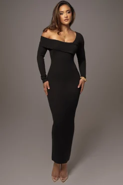 Black Harper Knit Maxi Dress