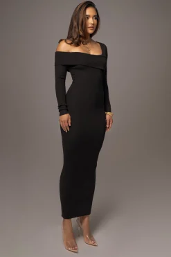 Black Harper Knit Maxi Dress