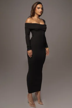 Black Harper Knit Maxi Dress