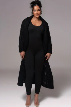 Black Hold Me Close Shawl Collar Cardigan