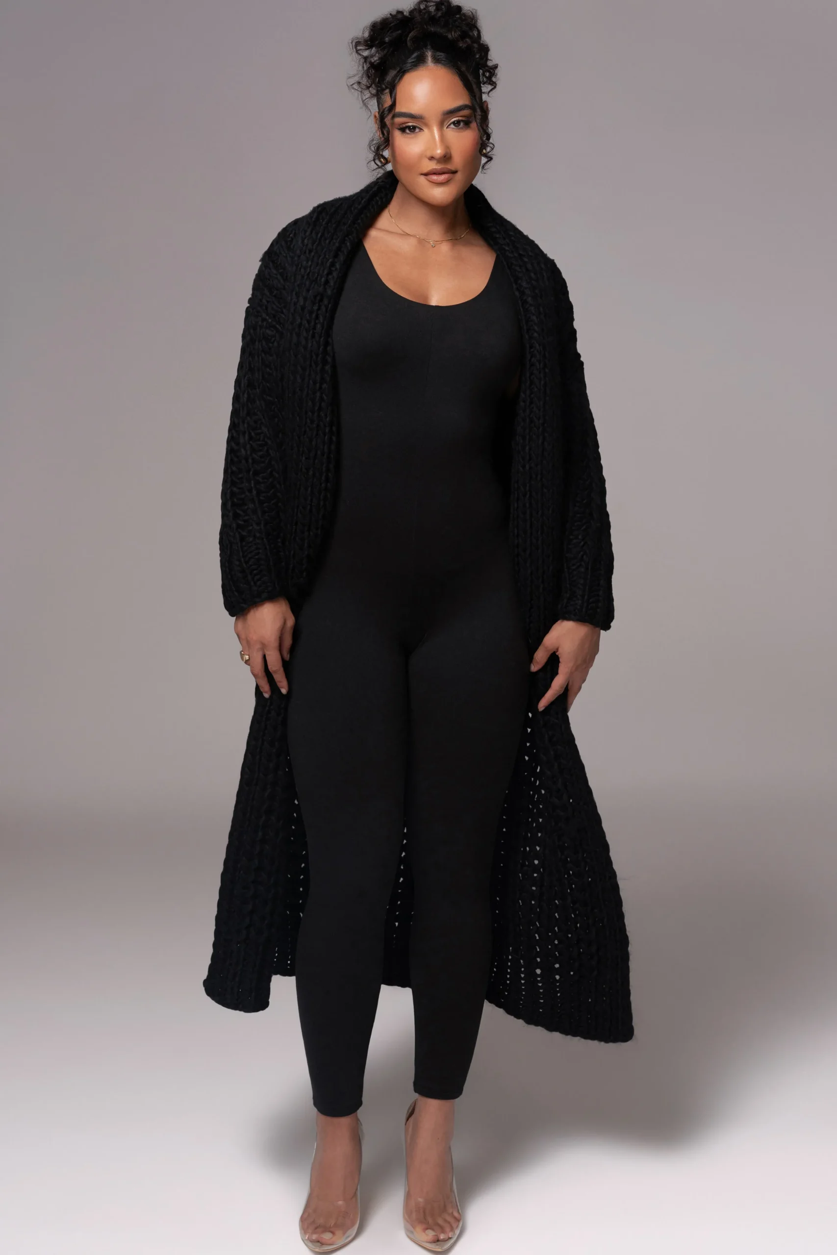 Black Hold Me Close Shawl Collar Cardigan
