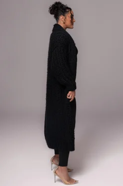 Black Hold Me Close Shawl Collar Cardigan