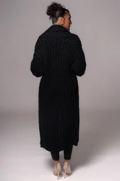 Black Hold Me Close Shawl Collar Cardigan
