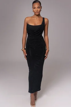 Black Hot Fix Krishna Maxi Dress