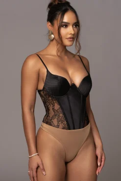Black Incomparable Lace Bodysuit