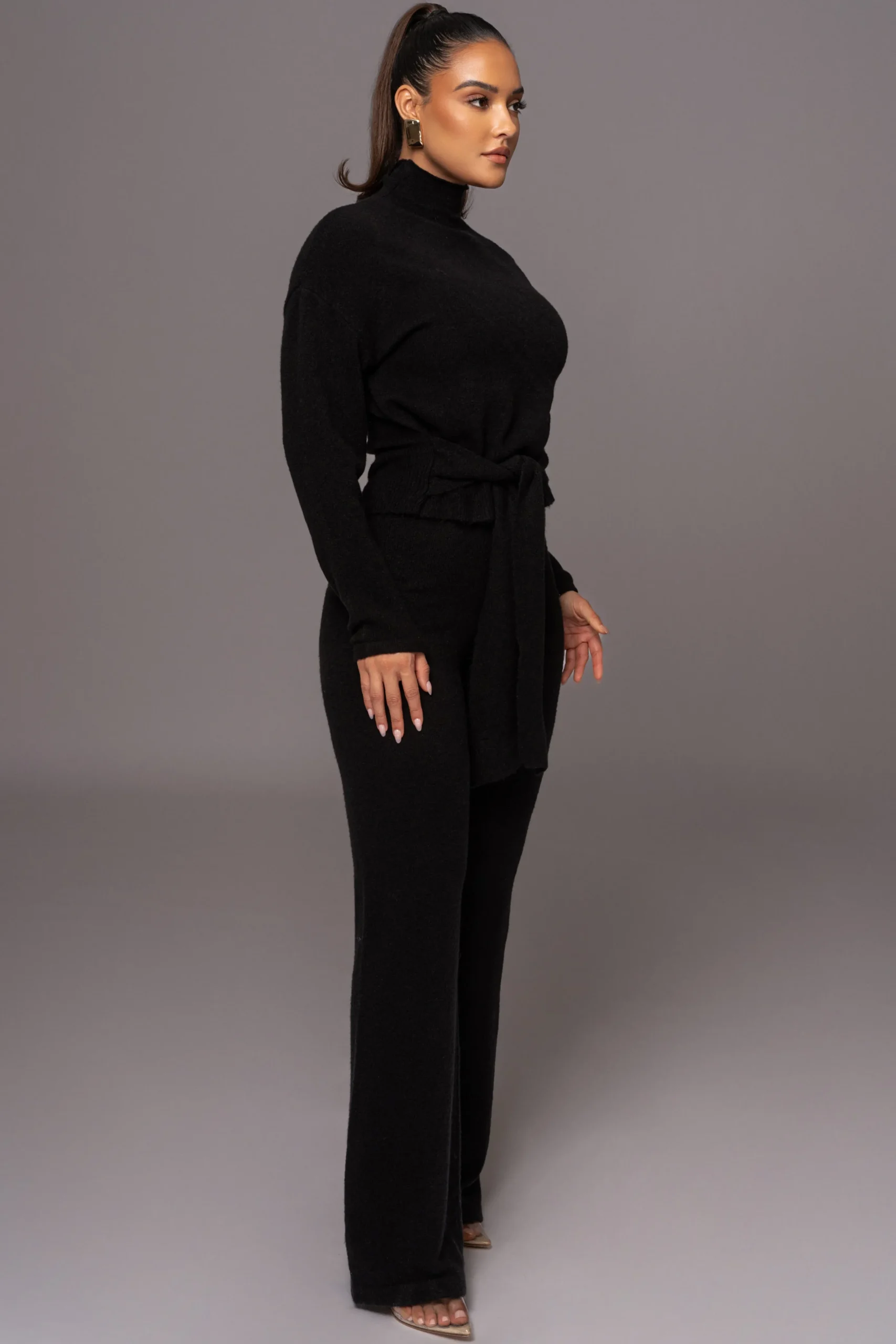 Black Ivy Sweater Knit Pant Set