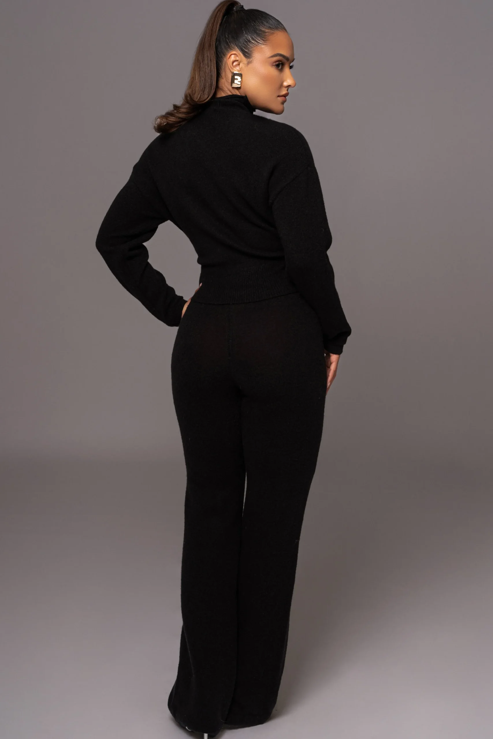 Black Ivy Sweater Knit Pant Set